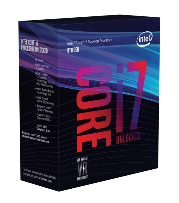 Intel Core i7-8700K Desktop Processor 6 Cores up to 4.7GHz Turbo Unlocked LGA1151 300 Series 95W (Renewed)