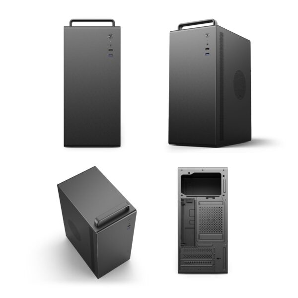 Micro ATX ITX Computer Case, 250mm GPU, 140mm CPU Cooler, SSD HDD Support, ATX Desktop PC Case with USB 2.0 3.0 Ports - Image 5