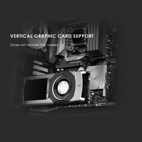 anidees AI Crystal Cube AR V2 Dual Chamber Tempered Glass EATX/ATX PC Gaming Case with 5 RGB Fans / 2 LED Strips - Black AI-CL-Cube-AR2 - Image 6