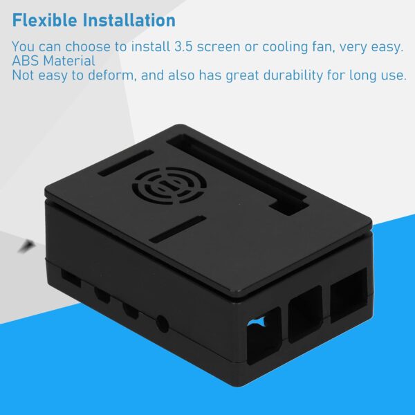 Yuecoom Fan ABS Case, Active Cooler Heatsink Simple Removable Top Cover Case for Raspberrys Pi 4 ABS Protective Casing Enclosure Housing Shell Cover Accessory - Image 2