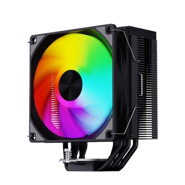 DVNXDPXJ 4 Heat Pipes Air CPU Cooler RGB PWM 4 Pin Quiet PC CPU Fan 1700 1200 1150 X79 X99 2011 CPU Cooling AM5 AM4(Color:6 Heat Pipes,Size:Black-5V ARGB-1Fan)