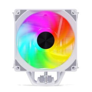 DVOGIFJG Air CPU Cooler 5 Heat Pipes ARGB PWM 4 Pin Quiet PC CPU Fan 1700 1200 1155 X79 X99 2011 CPU Cooling AM5 AM4(Color:6 Heat Pipes,Size:White-5V ARGB-2Fan)
