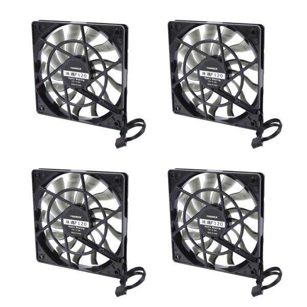 Soaying 4X Thin 12mm Thickness 120X120X12mm 12V Desktop Computer Host Quiet Fan with Speed 12CM Chassis Cooling Fan