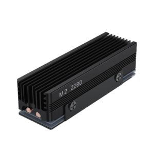 Yjcnelcr M.2 2280 SSD Heatsink Optimal Cooling Efficiency 2280 SSD Heat Sink Radiators Heat Dissipators with Silicone Thermal Pad Desktop PC