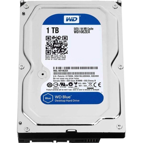 Western Digital Blue WD10EZEX 1TB 3.5 inches SATA 7200RPM 64MB Hard Drive Internal (Renewed) - Image 4