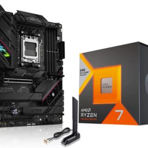 MICRO CENTER AMD Ryzen 7 7800X3D 8-Core16-Thread Desktop Processor with ASUS ROG Strix B650E-F Gaming WiFi AM5 Gaming Motherboard