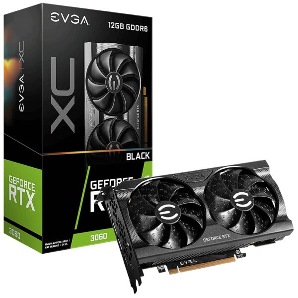 EVGA GeForce RTX 3060 XC Black Gaming, 12G-P5-3655-KR, 12GB GDDR6, Dual-Fan (Renewed)