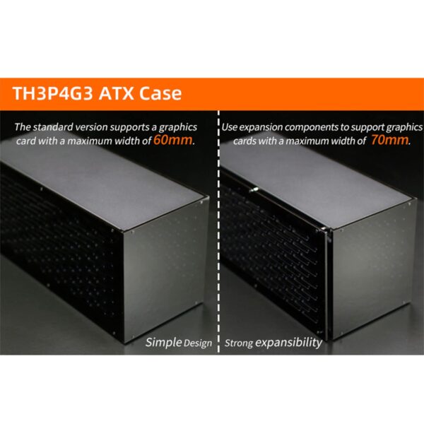 Asukohu chassis box TH3P4G3 Thunderbolt-compatible GPU Dock Case- Metal Frame with OLED Display Cooling Fans for SFX FlEX Power Supply - Image 2