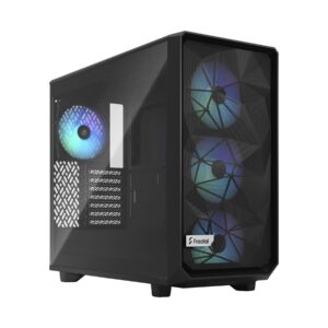 Fractal Design Meshify 2 Lite RGB Black ATX Flexible Light Tinted Tempered Glass Window Mid Tower Computer Case