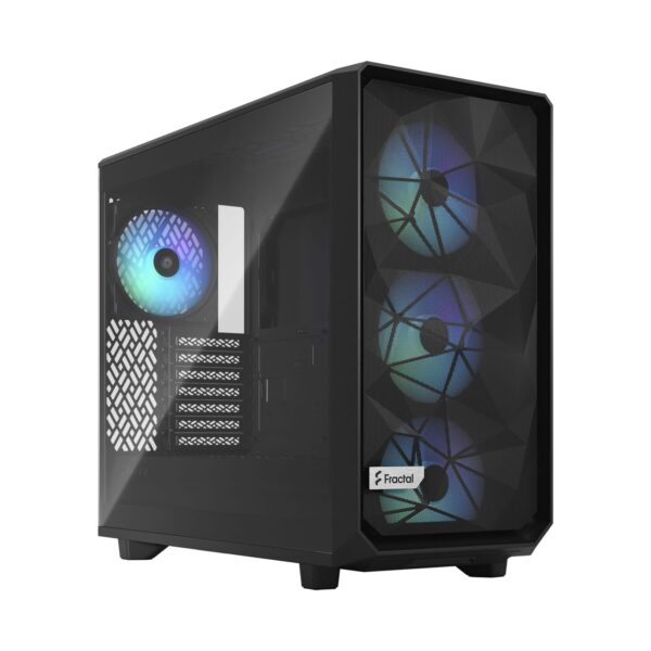 Fractal Design Meshify 2 Lite RGB Black ATX Flexible Light Tinted Tempered Glass Window Mid Tower Computer Case