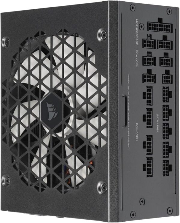 Corsair RM1200x Shift Fully Modular ATX Power Supply - Modular Side Interface - ATX 3.0 & PCIe 5.0 Compliant - Zero RPM Fan Mode - 105°C-Rated Capacitors - 80 Plus Gold Efficiency - Black (Renewed) - Image 4