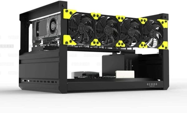 TTGULRR 6 GPU Aluminum Stackable Open Air Mining Computer Frame Rig Ethereum Veddha (6GPU-T2) - Image 2