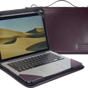 Broonel - Contour Series - Purple Heavy Duty Leather Protective Case - Compatible with ASUS Chromebook CX1 11.6 (CX1102)