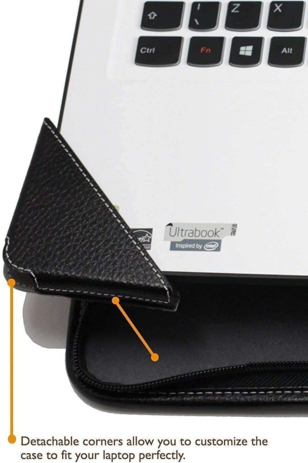 Broonel - Contour Series - Black Heavy Duty Leather Protective Case - Compatible with ASUS VivoBook Flip 14 Thin and Light 2-in-1 14 Laptop - Image 2