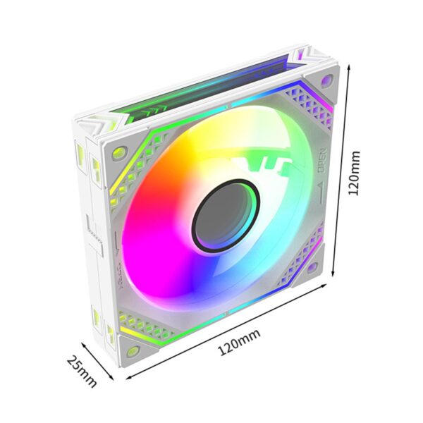 High Performances 360mm Case Fan 4Pin ARGB Fan for Computer Case Noiseless Cooling Solution Effective Heat Dissipation Water Cooling 360mm Fan - Image 4