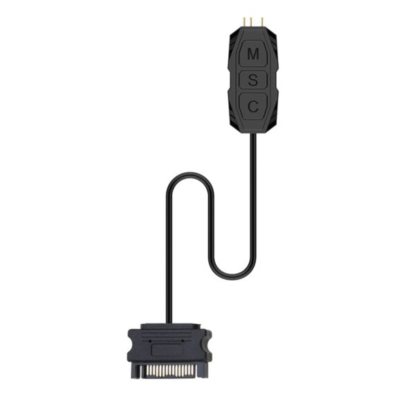 YS0911 PC Fan PWM Hub for 5V 3pin Port Power Supply 12V 4pin Molex Fan ARGB Light Temperature Control for Motherb Argb Controller Hub 5v 3-pin
