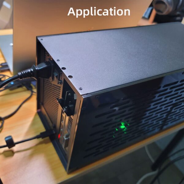 Asukohu chassis box TH3P4G3 Thunderbolt-compatible GPU Dock Case- Metal Frame with OLED Display Cooling Fans for SFX FlEX Power Supply - Image 7