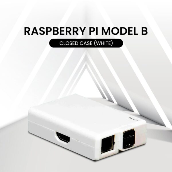 sb components Raspberry Pi Case for Model B Fully Enclosed (White) - Image 2