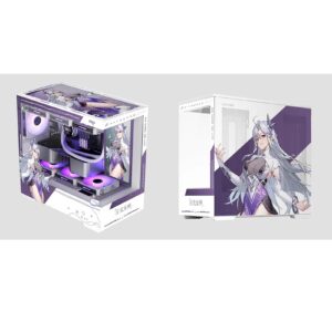 Computer Cases,Mid-Tower PC Gaming Case M-ATX/ITX - Front I/O USB 3.0 /Type-C Port - 270 ° Panoramic View Tempered Glass Panel - Can Be Customized Privately