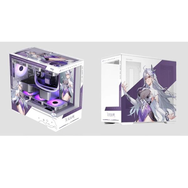 Computer Cases,Mid-Tower PC Gaming Case M-ATX/ITX - Front I/O USB 3.0 /Type-C Port - 270 ° Panoramic View Tempered Glass Panel - Can Be Customized Privately
