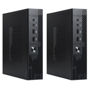 Okhugogo 2X ITX Computer Case TX02 Mini Desktop Case Industrial Control HTPC Case