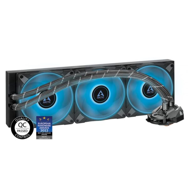 ARCTIC Liquid Freezer II 420 RGB - Multi-Compatible All-in-one CPU AIO Water Cooler with RGB, efficient PWM-Controlled Pump, Fan Speed: 200-1900 RPM, LGA1700 Compatible - Black