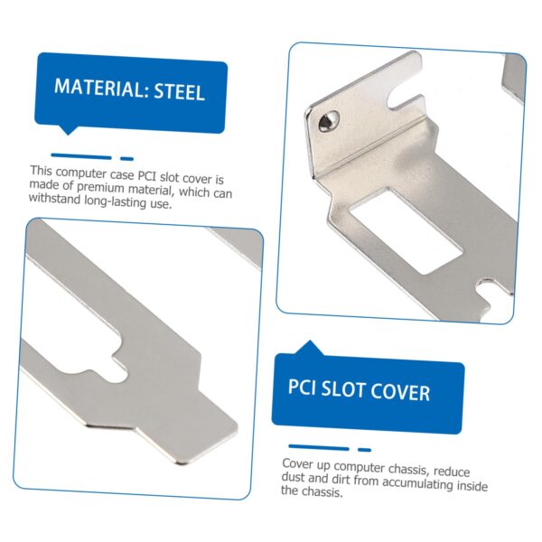 FELTECHELECTR Computer Case Blank Pci Slot Cover Hard Vga Pci l Blank Bracket Chassis Bits Block Full Steel Construction for Use - Image 2