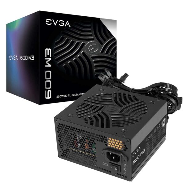 EVGA 600 W3, 80+ White 600W, 3 Year Warranty, Power Supply, 100-W3-0600-K1 (Renewed)