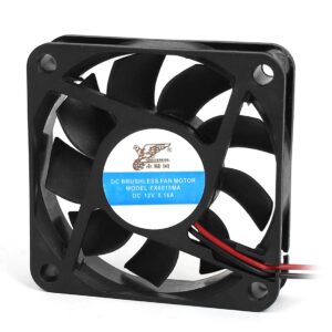 Qtqgoitem DC 12V 0.16A Computer Case Heatsink Cooler CPU Cooling Fan 6x6x1.5cm (Model: a94 fb2 6b0 568 bf1)