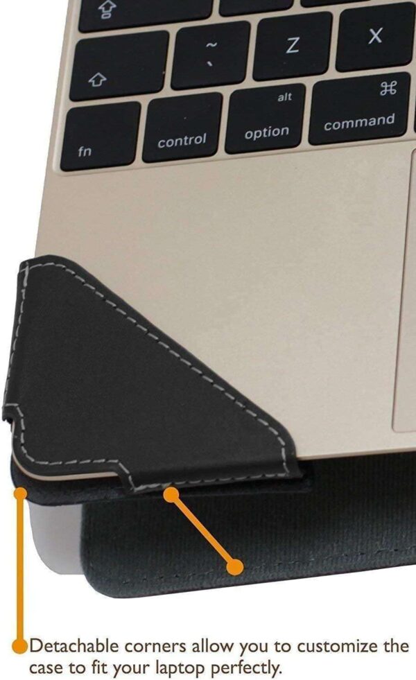 Broonel - Profile Series - Black Leather Laptop Case Compatible with MSI Summit E13 AI Evo A1M 16 2 in 1 Laptop - Image 3