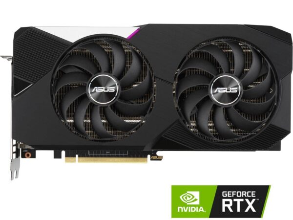 ASUS Dual NVIDIA GeForce RTX 3070 V2 OC Edition Gaming Graphics Card (PCIe 4.0, 8GB GDDR6, LHR, HDMI 2.1, DisplayPort 1.4a, Axial-tech Fan Design, Dual BIOS, Protective Backplate) with hub (Renewed) - Image 2