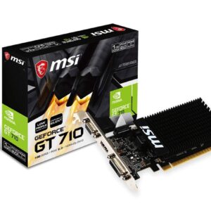 MSI Gaming GeForce GT 710 1GB GDRR3 64-bit HDCP Support DirectX 12 OpenGL 4.5 Heat Sink Low Profile Graphics Card (GT 710 1GD3H LP) (Renewed)