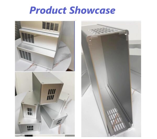 LD-Teemm Aluminum Alloy Finished Chassis, Industrial Chassis, Made of Aluminum Alloy, DIY Computer Chassis, Sandblasted Silver, Size: 80 * 100 * 120mm - Image 4