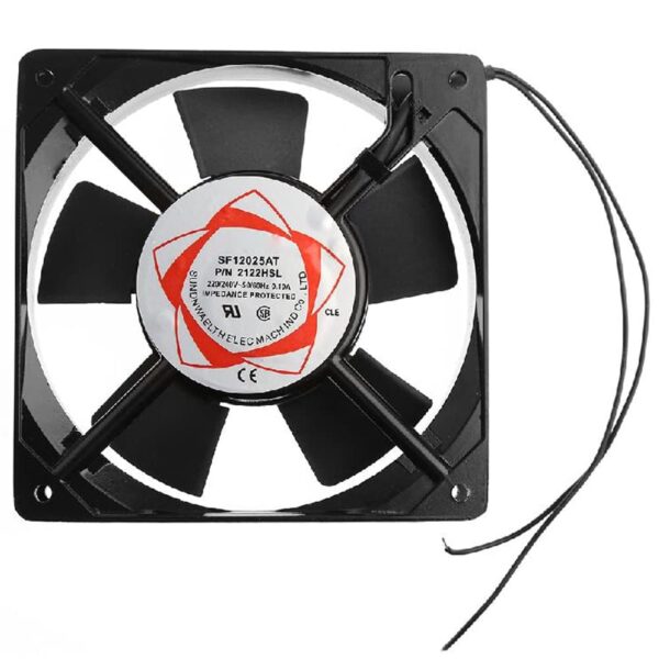 SF12025AT P/N2122HSL 12025 120mm 120 * 120 * 25mm Sleeve Bearing 220-240V AC 2-Wire Case Cooling Fan - Image 3