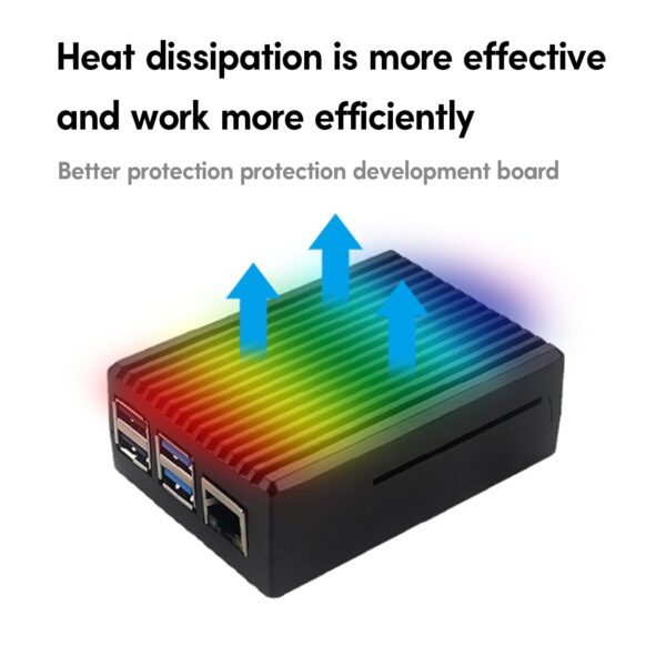 Aluminum Alloy Case Enclosure For 4 4B Model Passive Cooling Metal Shell- Box Heat Dissipation For 4B - Image 2