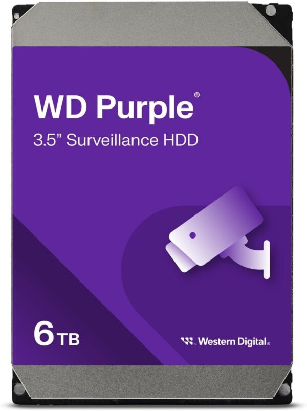 Western Digital 6TB WD Purple Surveillance Internal Hard Drive HDD - SATA 6 Gb/s, 256 MB Cache, 3.5 - WD64PURZ- (Renewed)