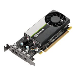 PNY NVIDIA T1000 4GB GDDR6 - High Profile professional graphics card, 4x Mini Display Ports (Renewed)