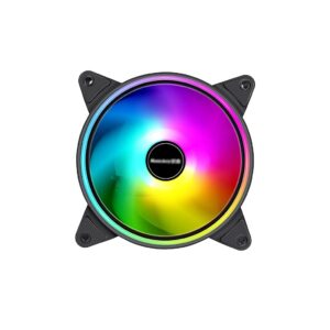 WCN Fans Computer Case Fan 120mm Cooling Case Fan Dual Light Loop RGB LED PWM Fan for PC case and CPU Cooler Components (Color : Color)