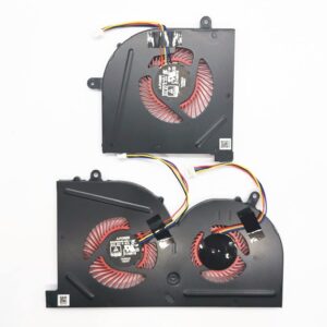 Fleshy Leaf CPU+GPU Cooling Fan Replacement for Msi GS63 GS63VR 6RF 7RF GS73 GS73VR 6RF 7RF 7RG MS-17B1 MS-17B2 MS-16K2 MS-16K3 MS-16K4 MS-16K5 Stealth Pro BS5005HS-U2F1 BS5005HS-U2L1