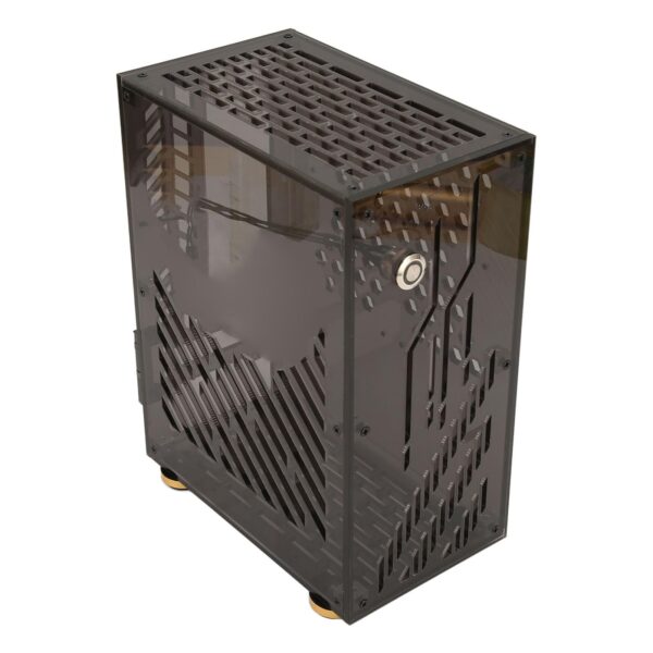 Beufee Computer Chassis, Mini-ITX Case 4.3L Clear Acrylic Panel for 1U Power 2.5in SSD 360 Degree Cooling Cushioning Foot Pads(Black) - Image 7