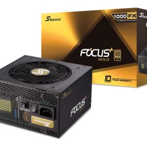 Seasonic FOCUS Plus 1000 Gold SSR-1000FX 1000W 80+ Gold ATX12V & EPS12V Full Modular 120mm FDB Fan Compact 140 mm Size Power Supply (Renewed)