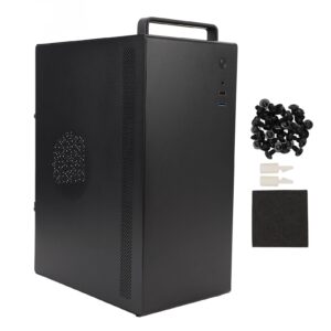 Micro ATX ITX Computer Case, 250mm GPU, 140mm CPU Cooler, SSD HDD Support, ATX Desktop PC Case with USB 2.0 3.0 Ports