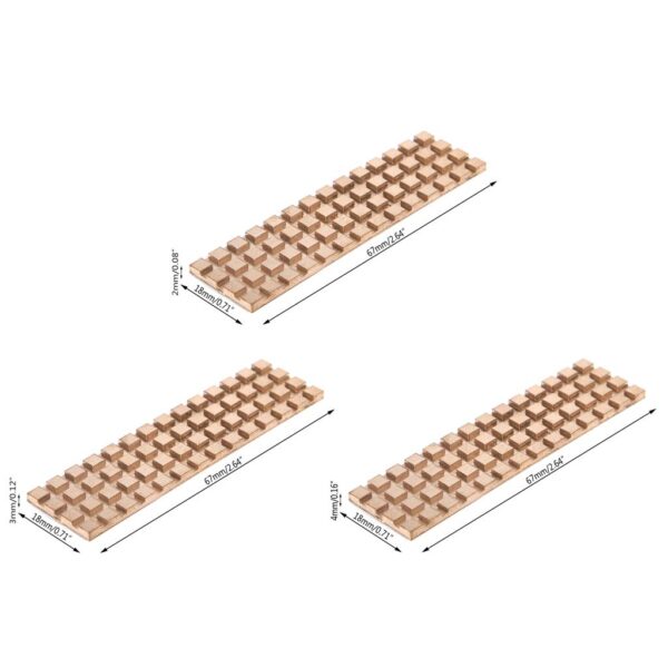 zhiounny Copper Heatsink Thermal Conductive Adhesive for M.2 NGFF 2280 PCI-E NVME SSD - Image 5