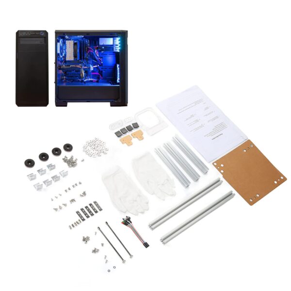 Cfor OMPuter Open Case Bracket Mining Rig Frame Aluminum Alloy Itx Cfor OMPuter Open Case Bracket Good Heat Dissipation Split Hardware Structure Aluminum Alloy DIY Bare Frame for (Silver) - Image 5