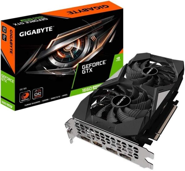 Gigabyte Gv-N166SOC-6GD GeForce GTX 1660 Super OC 6G Graphics Card, 2X Windforce Fans, 6GB 192-bit GDDR6, Video Card (Renewed)