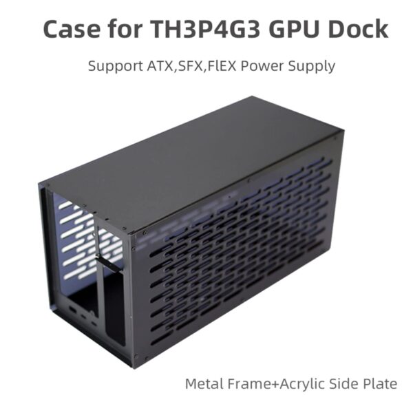Asukohu chassis box TH3P4G3 Thunderbolt-compatible GPU Dock Case- Metal Frame with OLED Display Cooling Fans for SFX FlEX Power Supply - Image 5