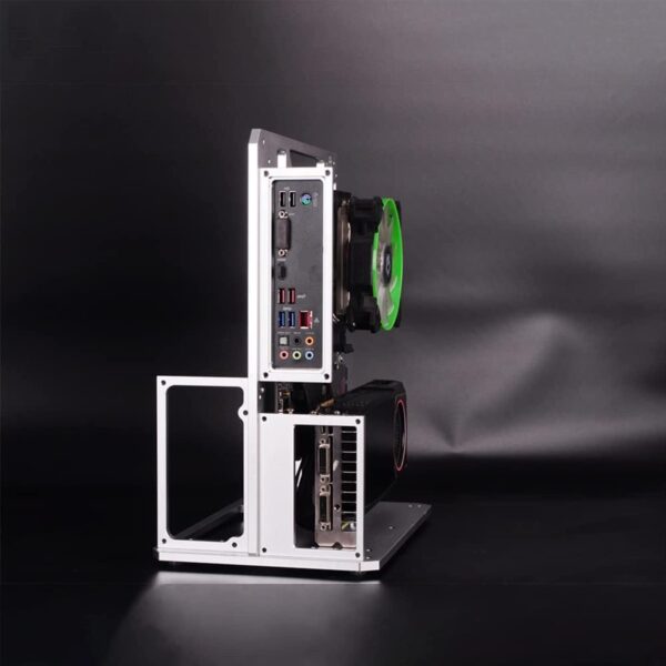 SKANKA Motherboard Computer Cooling Vertical Personalized Chassis - Test Chassis - Aluminum Alloy Rack - Compatible with ATX - MATX - ITX, silver - Image 6