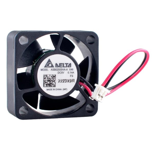 EODDSGHT ASB02505HA-A 2.5cm 25mm Cooling Fan 25x25x10mm DC5V 0.14A 9000rpm Micro Cooling Fan for Raspberry Pie Network Box, Fixed Color, Black