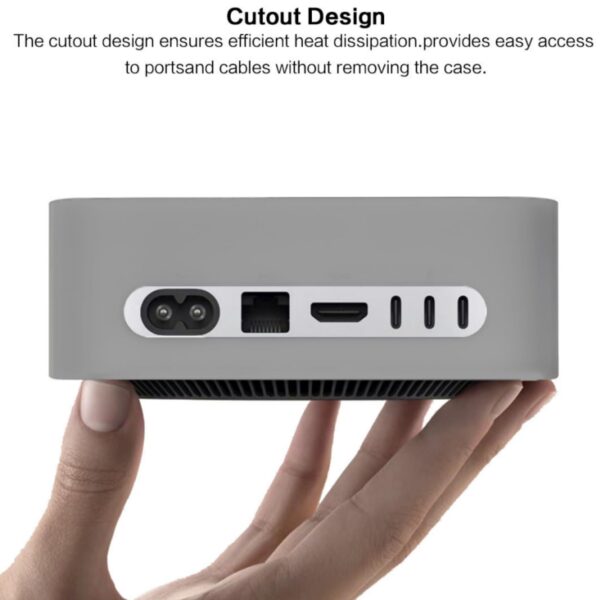 Ferbao Case for Mac Mini M4 / M4 Pro 2024,Silicone Protective Case for Mac Mini M4 / M4 Pro (Transparent) - Image 5