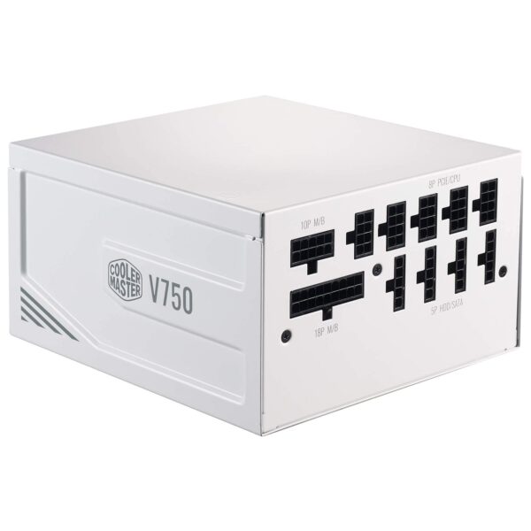 Cooler Master V750 Gold White Edition V2 Full Modular,750W, 80+ Gold Efficiency, Semi-fanless Operation, 16AWG PCIe high-Efficiency Cables (Renewed) - Image 7